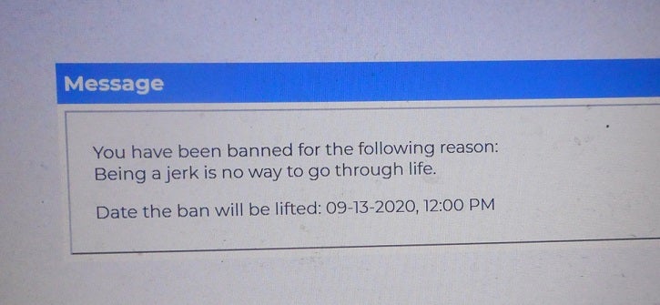 BANNED FROM PY FORUM! LOL